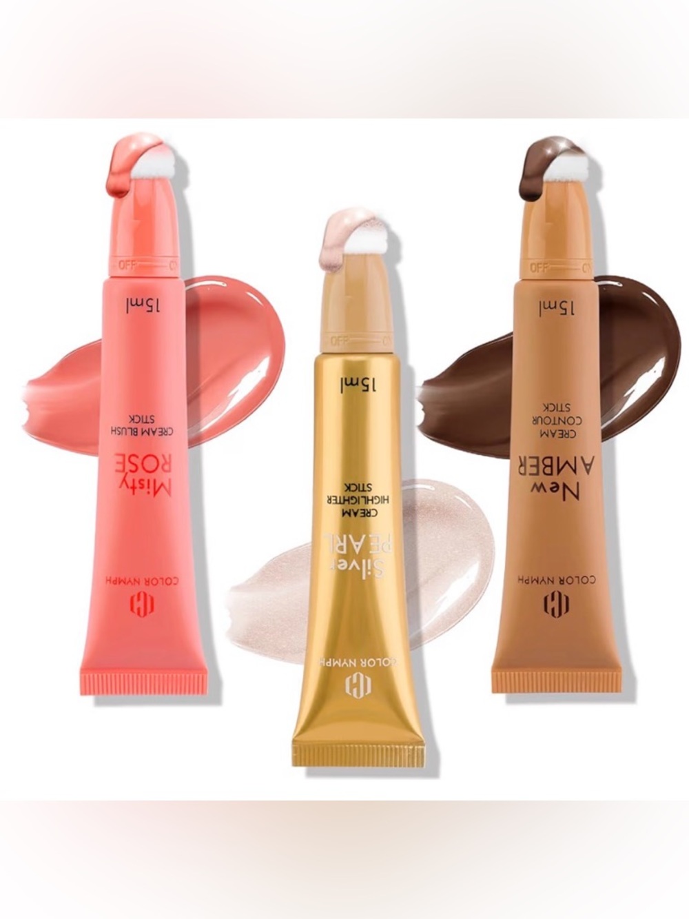 Color Nymph Liquid Makeup Wand Combo. 3 Pcs Cream Sticks.